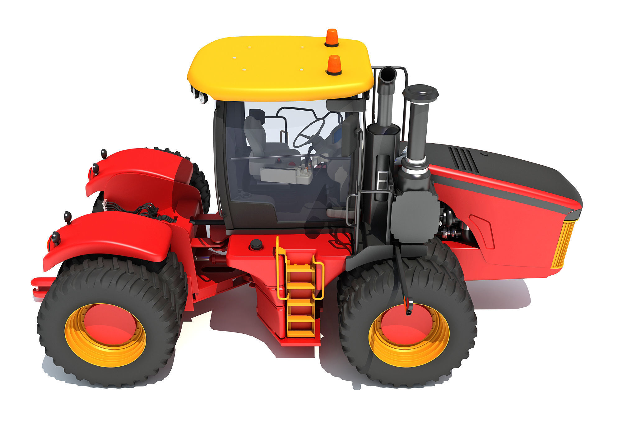 Versatile Wheeled Articulated Tractor 3D model_7