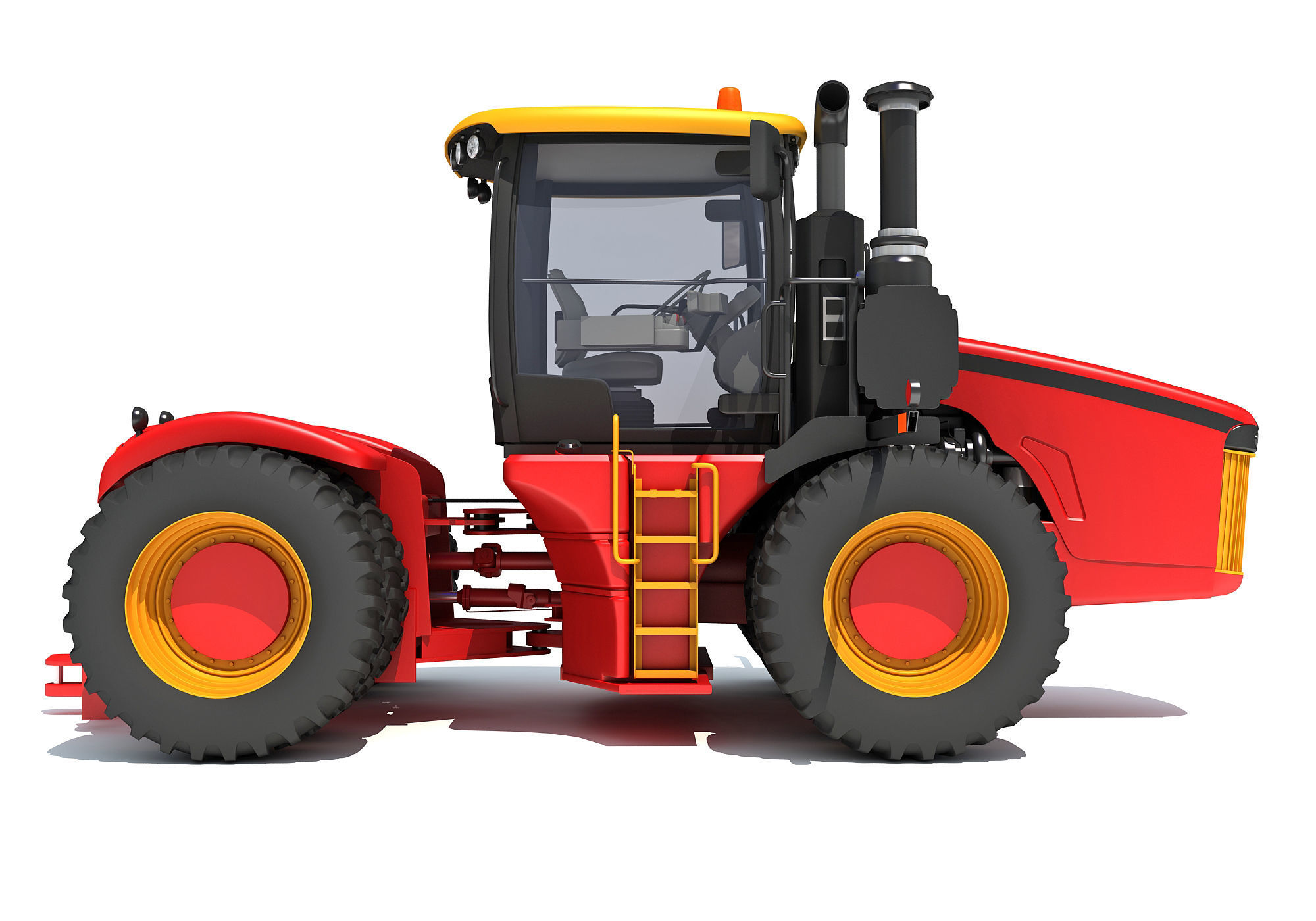 Versatile Wheeled Articulated Tractor 3D model_6