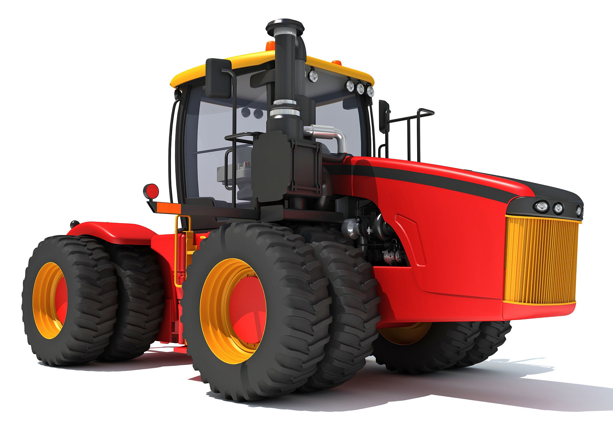 Versatile Wheeled Articulated Tractor 3D model_9