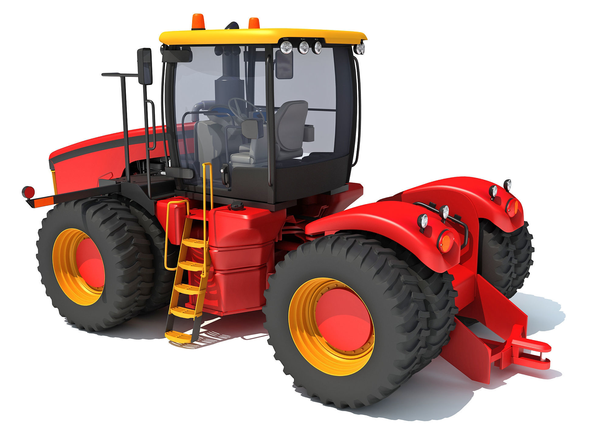 Versatile Wheeled Articulated Tractor 3D model_2