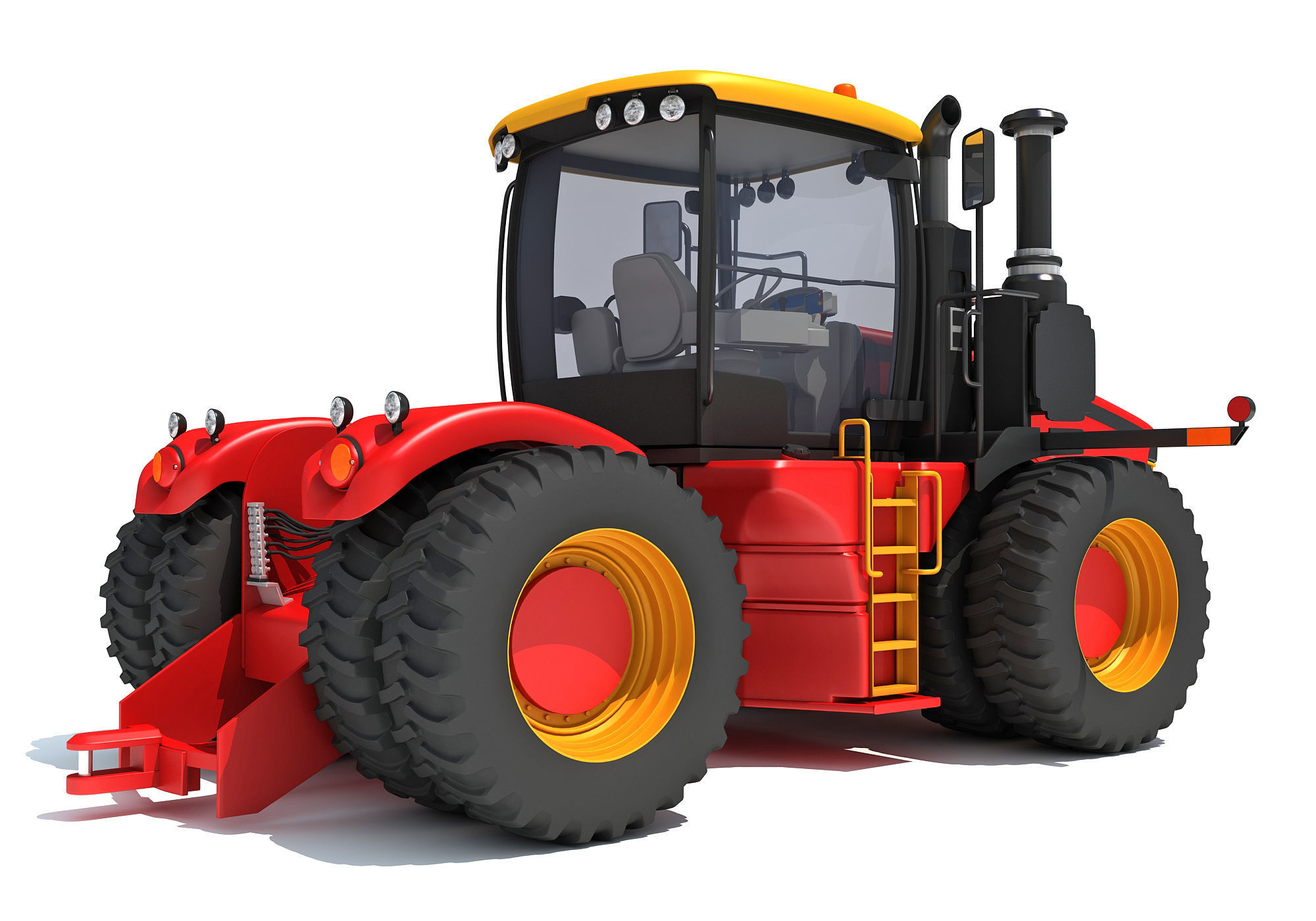 Versatile Wheeled Articulated Tractor 3D model_5