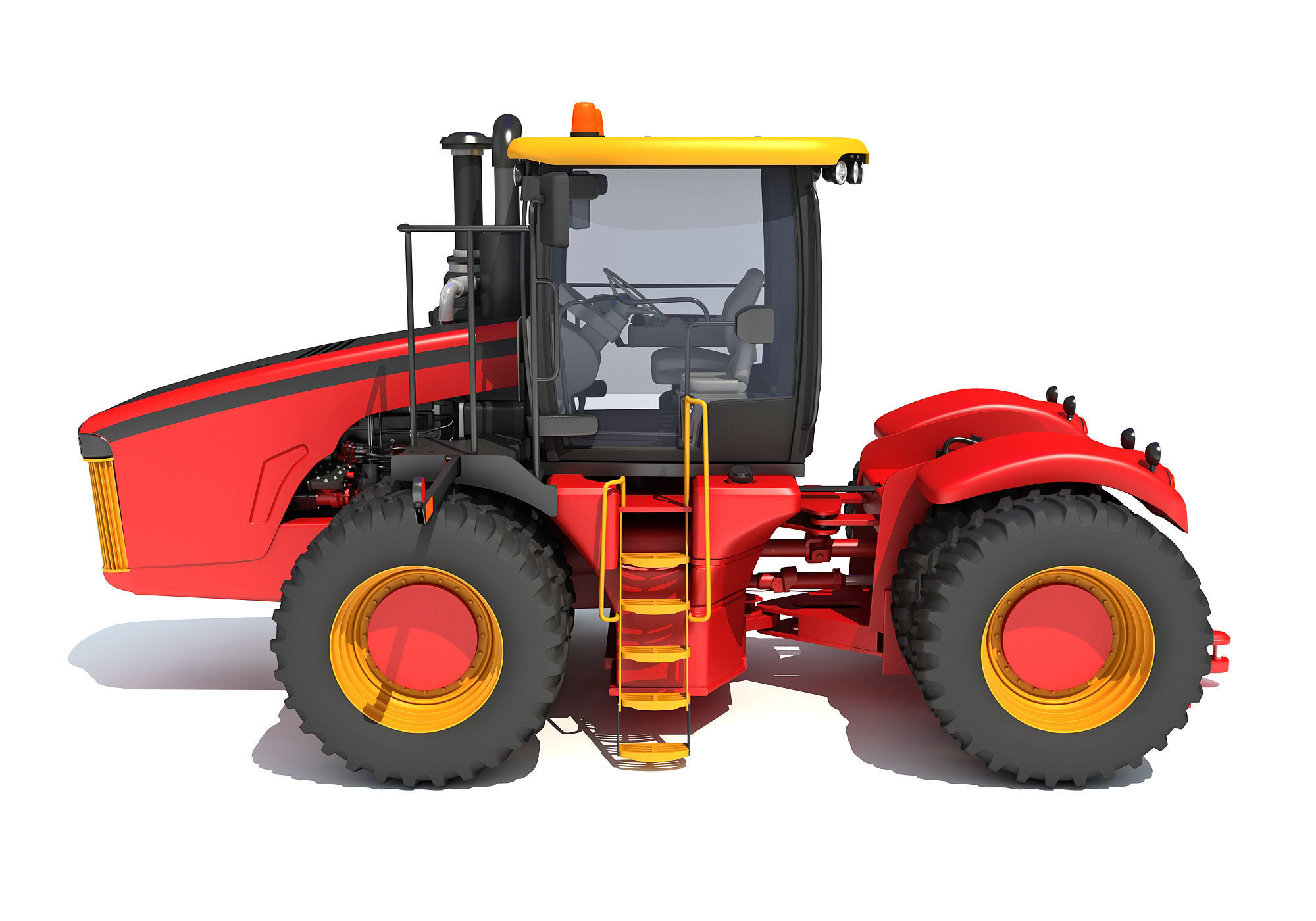 Versatile Wheeled Articulated Tractor 3D model_1