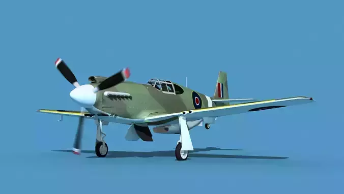 North American A-36A Apache V14 RAF 3D model