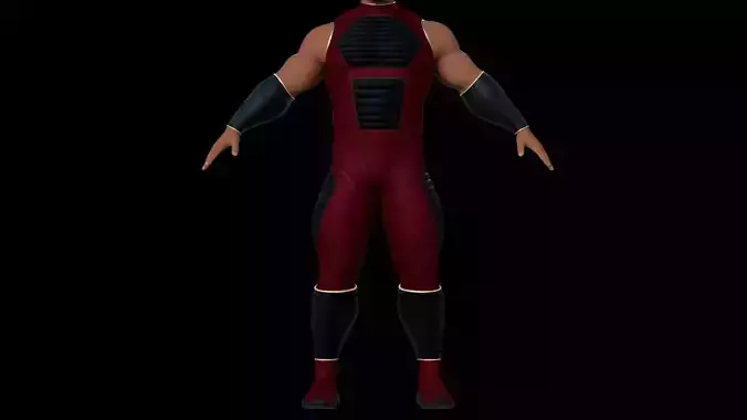 Armored spandex suit with bracers and shin guards