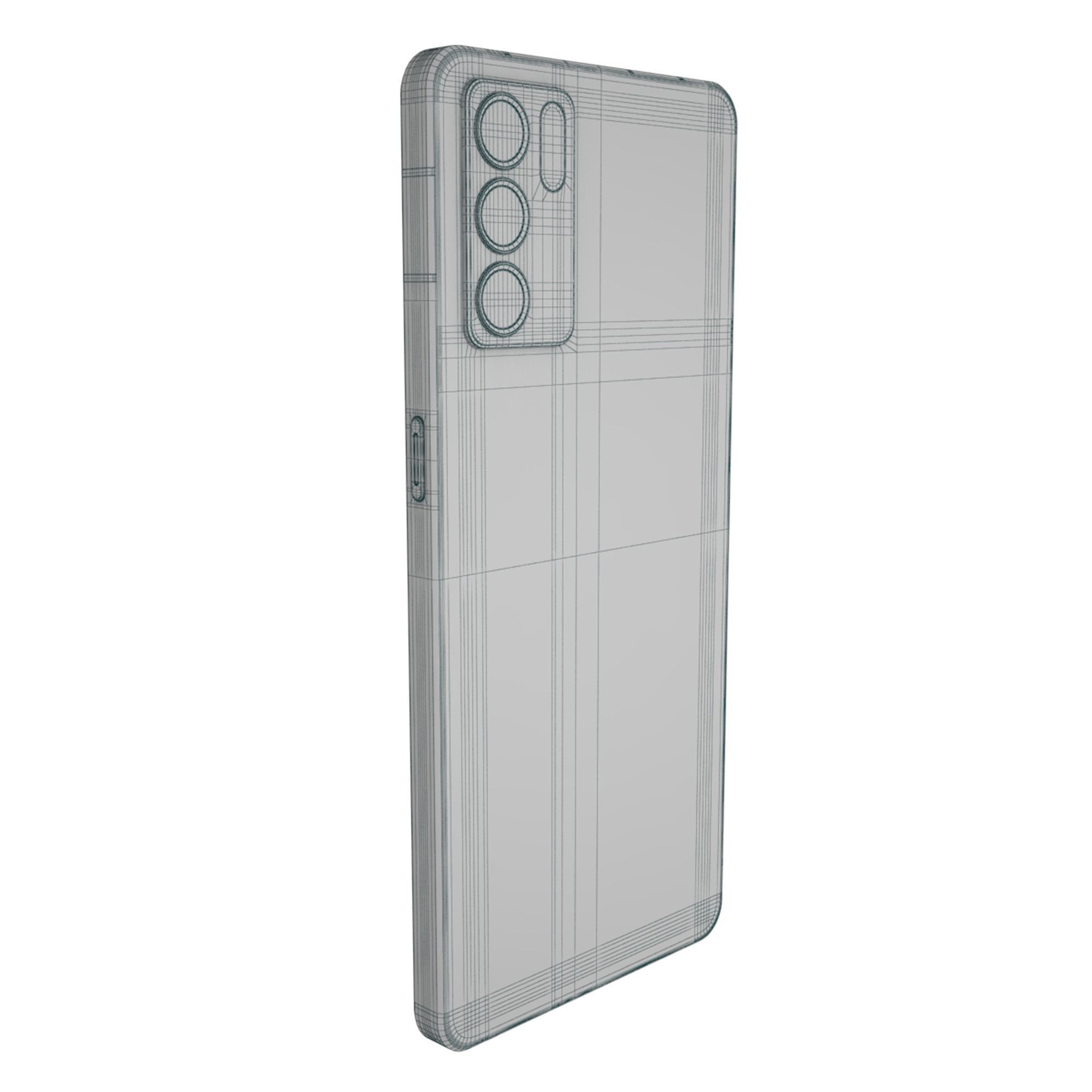 Oppo Reno6 5G Black and Blue Colors 3D model_8