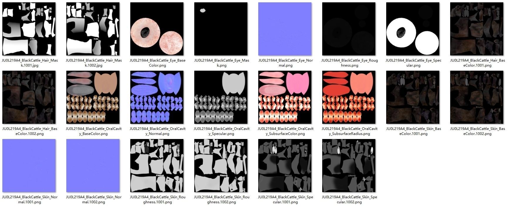 Black Cattle Animated VFX Grace 3D model_33
