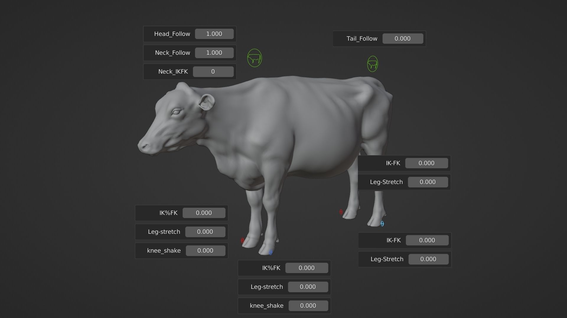 Black Cattle Animated VFX Grace 3D model_24