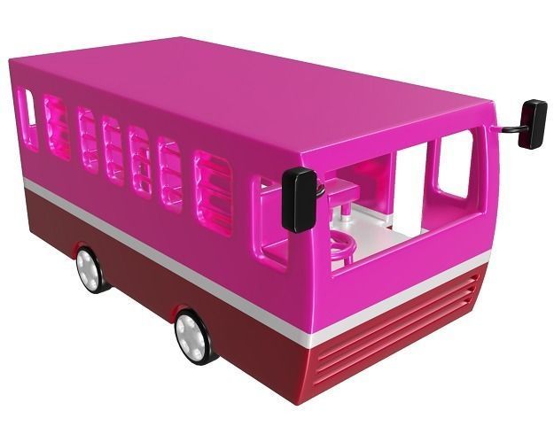 Mini School Bus 3D model_2