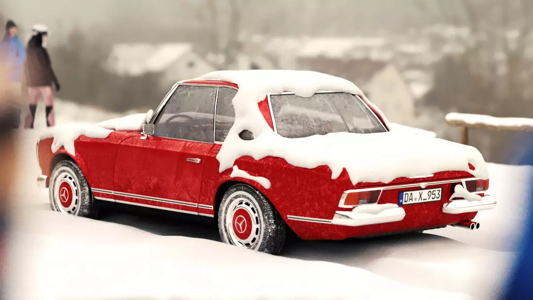 Mercedes Benz 280SL PAGODA Hard Top 3D model