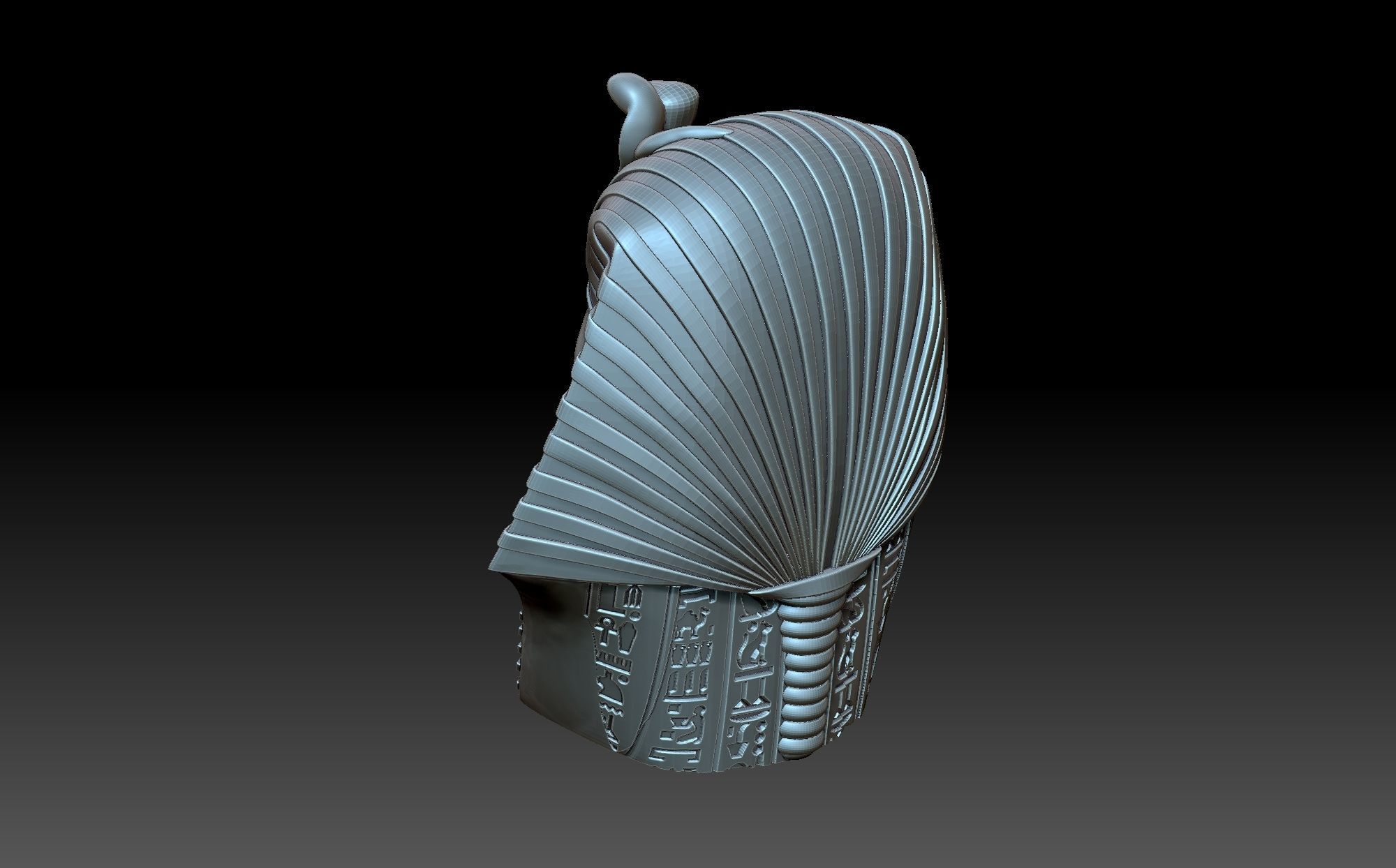 Tutankhamun head 3D print model_12