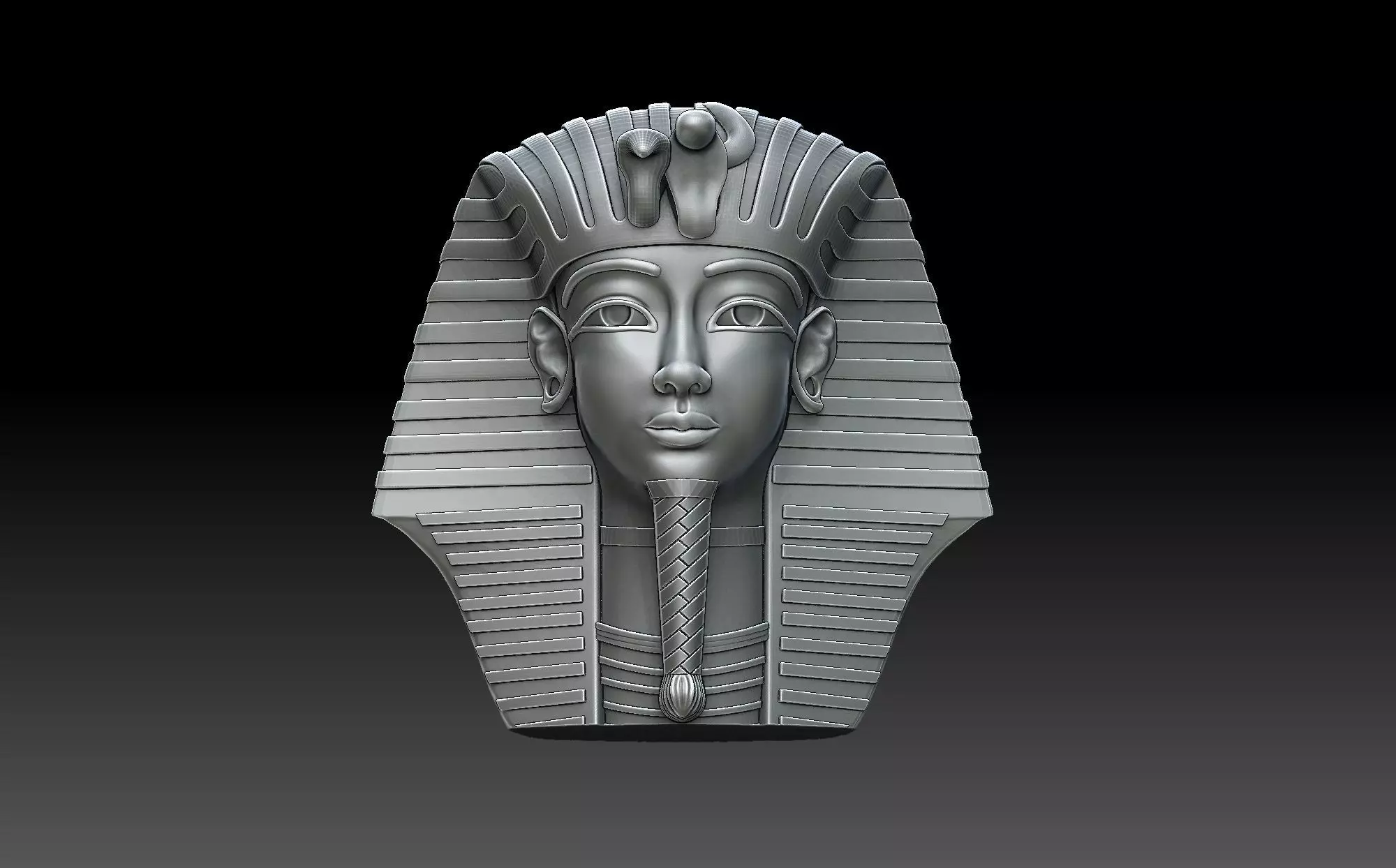 Tutankhamun head 3D print model_0