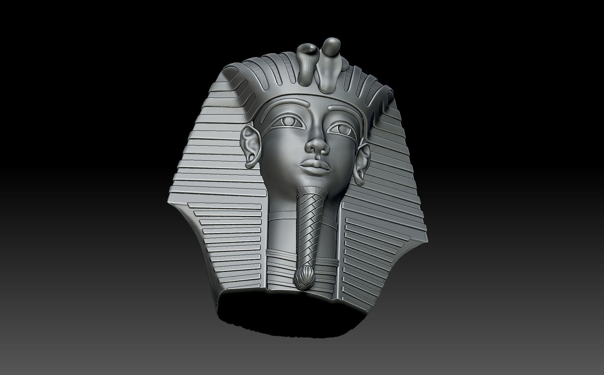 Tutankhamun head 3D print model_6