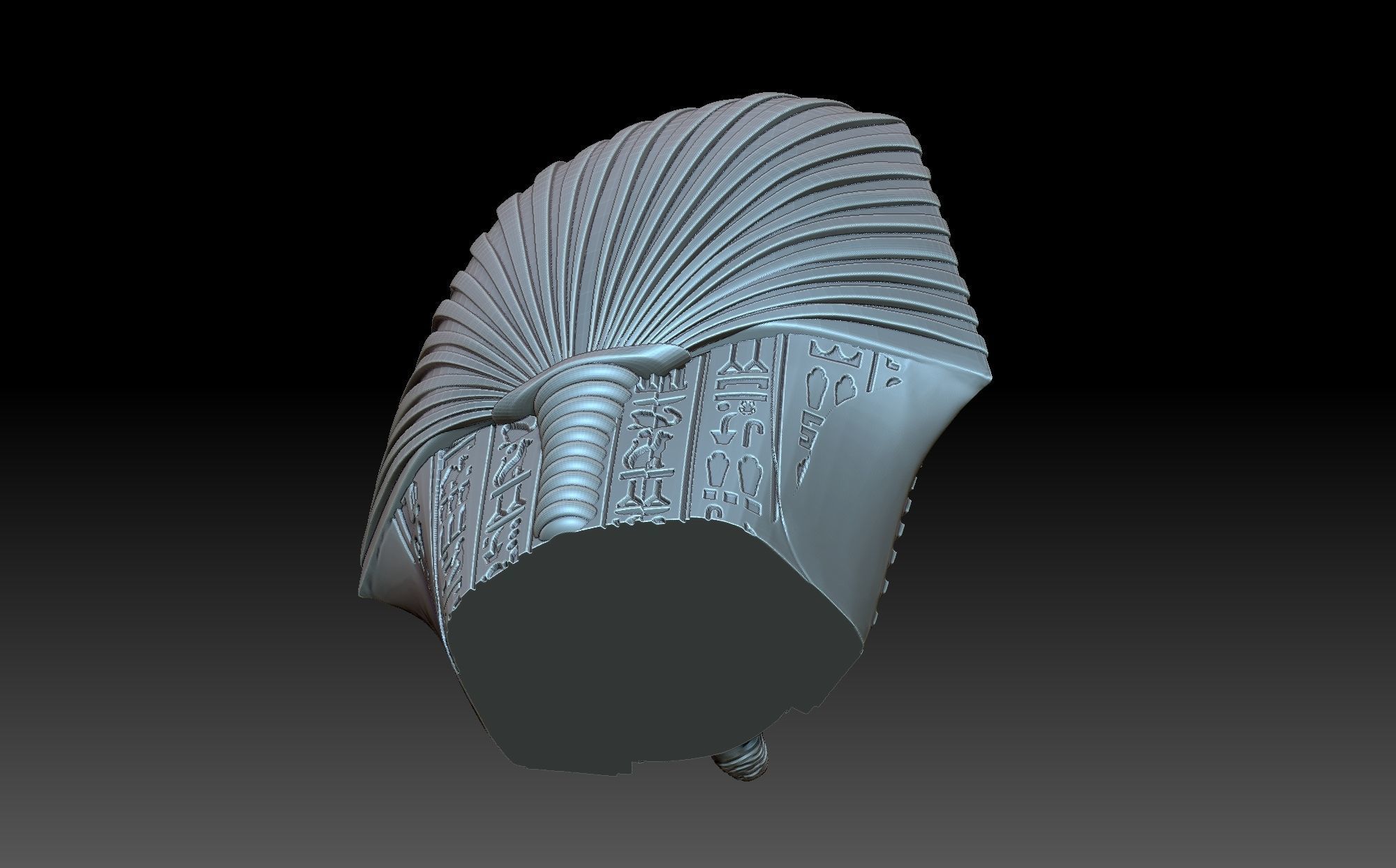 Tutankhamun head 3D print model_13