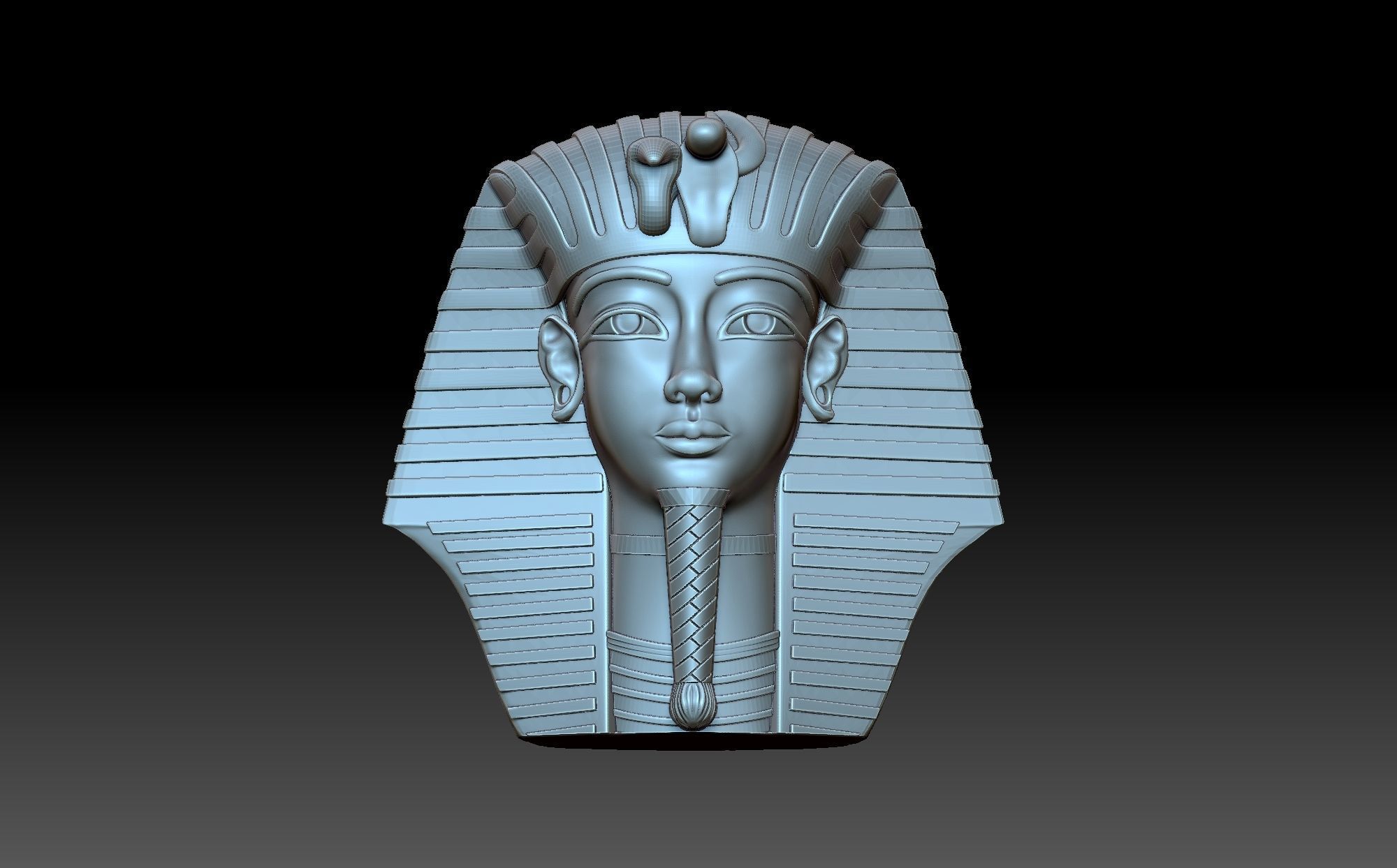 Tutankhamun head 3D print model_9