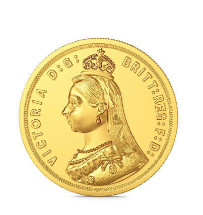 Queen Victoria Gold Coin 3D print model_1