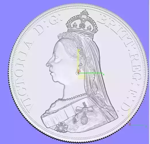 Queen Victoria Gold Coin 3D print model