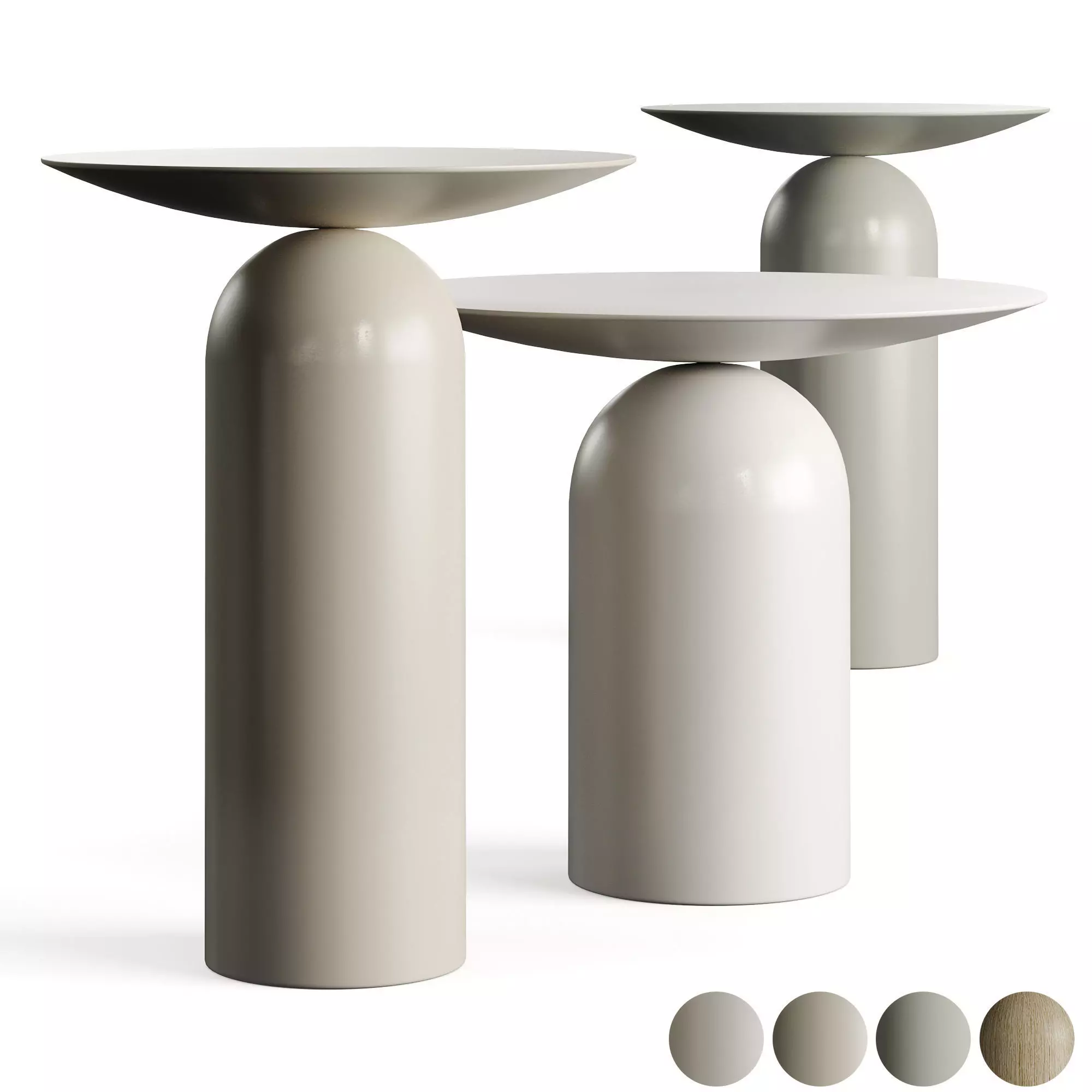 Basta Disco Wood Coffee Table 3D model