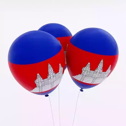 Cambodia country balloon 3d model 