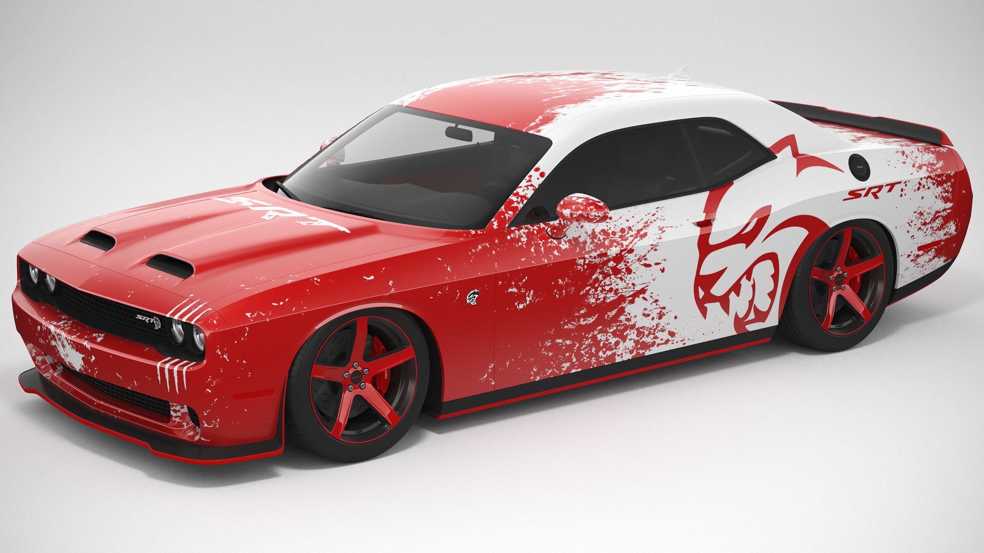 Dodge Challenger Hellcat 2022 Custom 3D model_7
