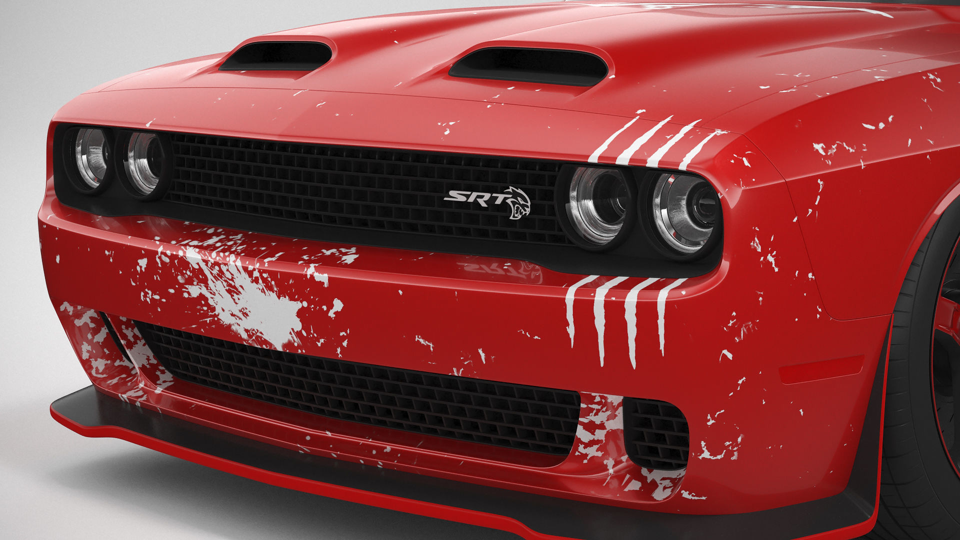 Dodge Challenger Hellcat 2022 Custom 3D model_10