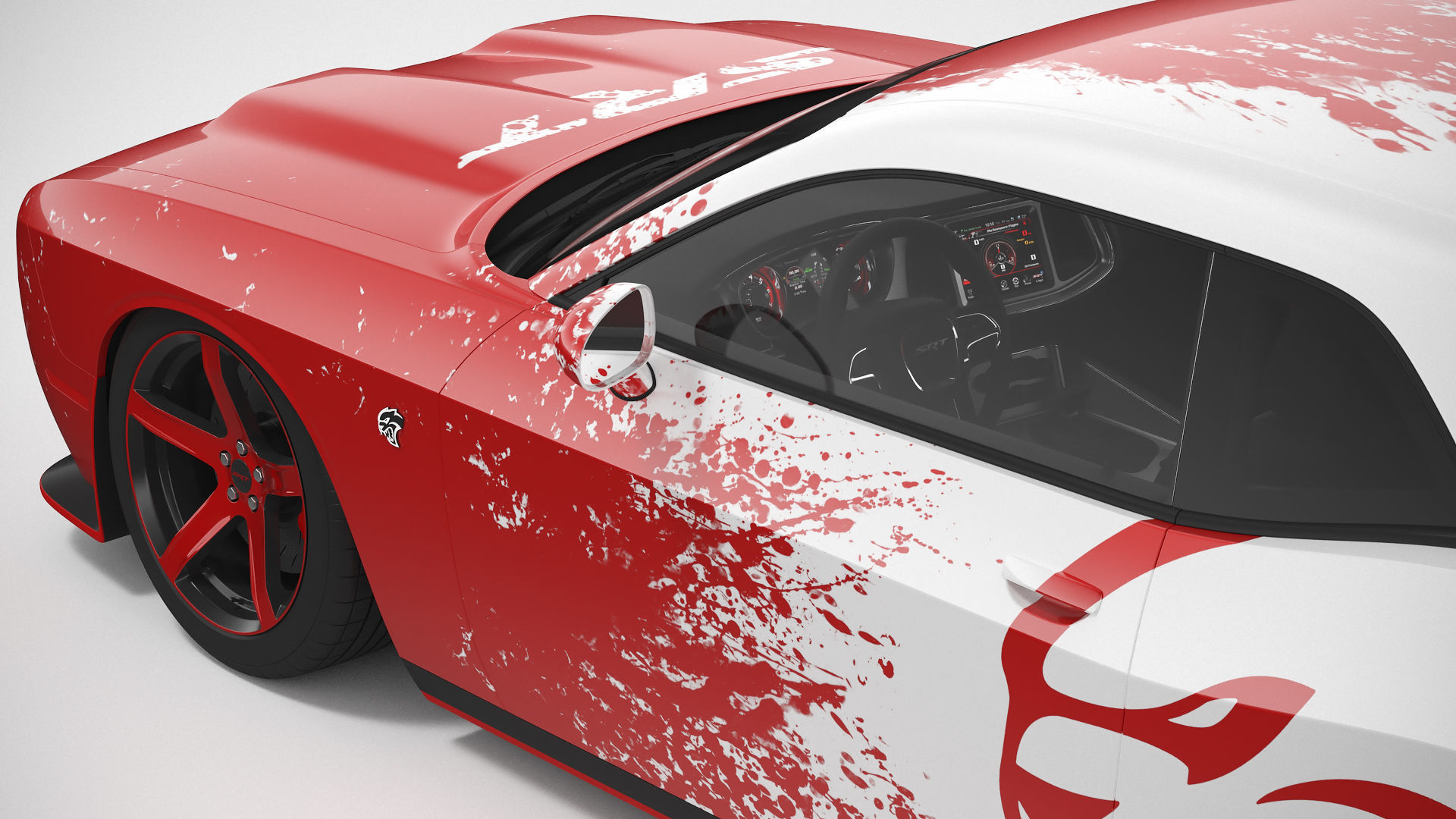 Dodge Challenger Hellcat 2022 Custom 3D model_11