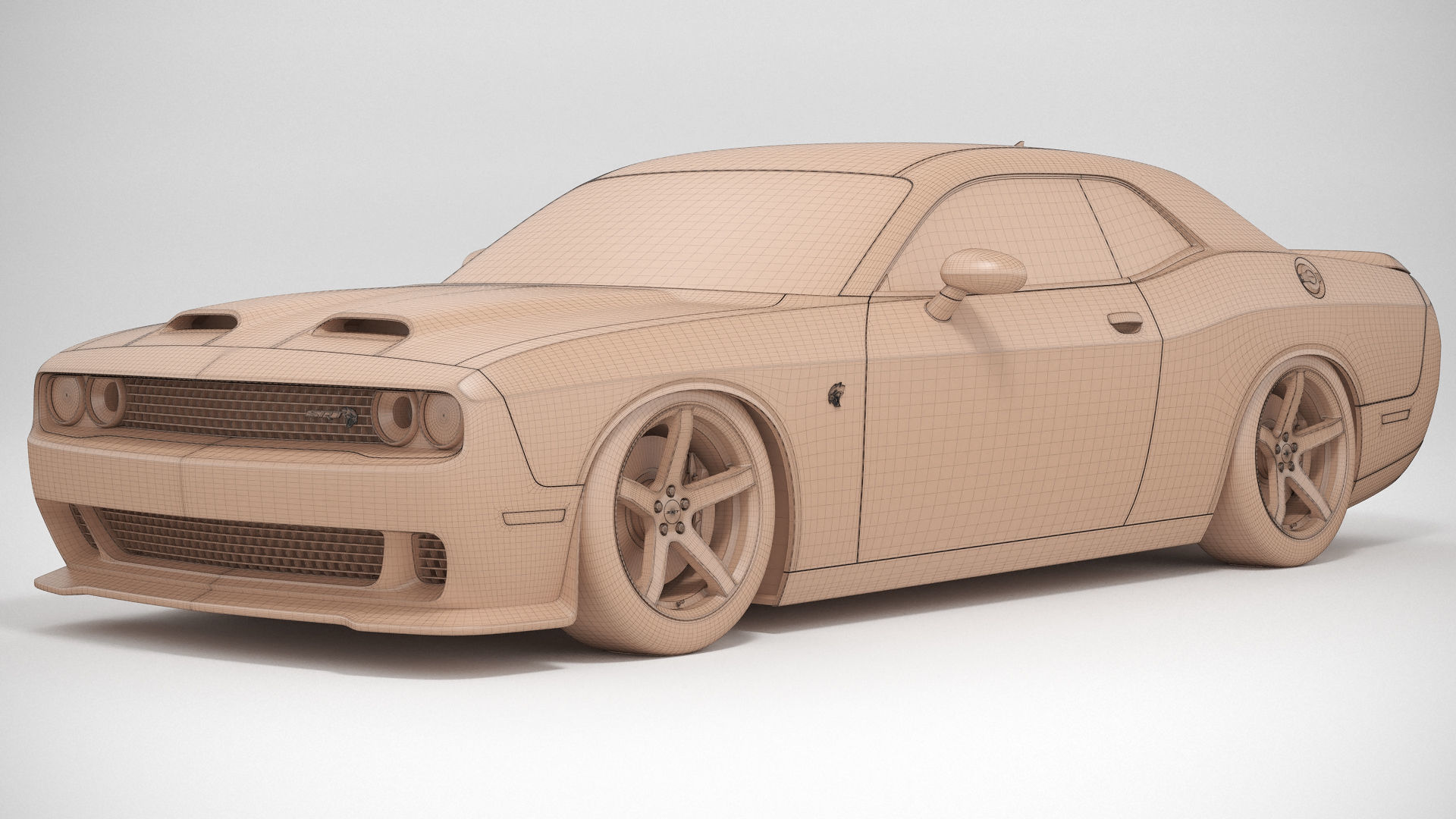 Dodge Challenger Hellcat 2022 Custom 3D model_21