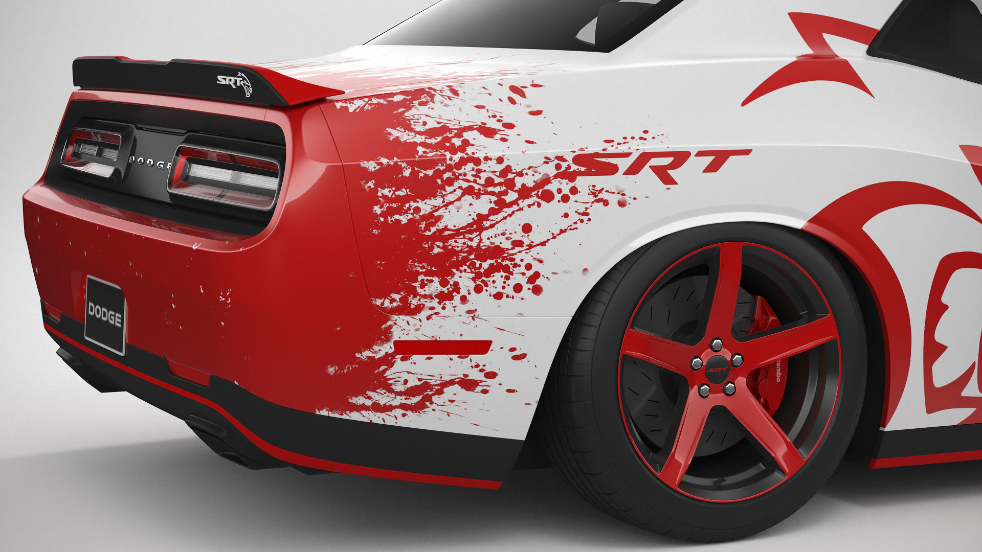 Dodge Challenger Hellcat 2022 Custom 3D model_14