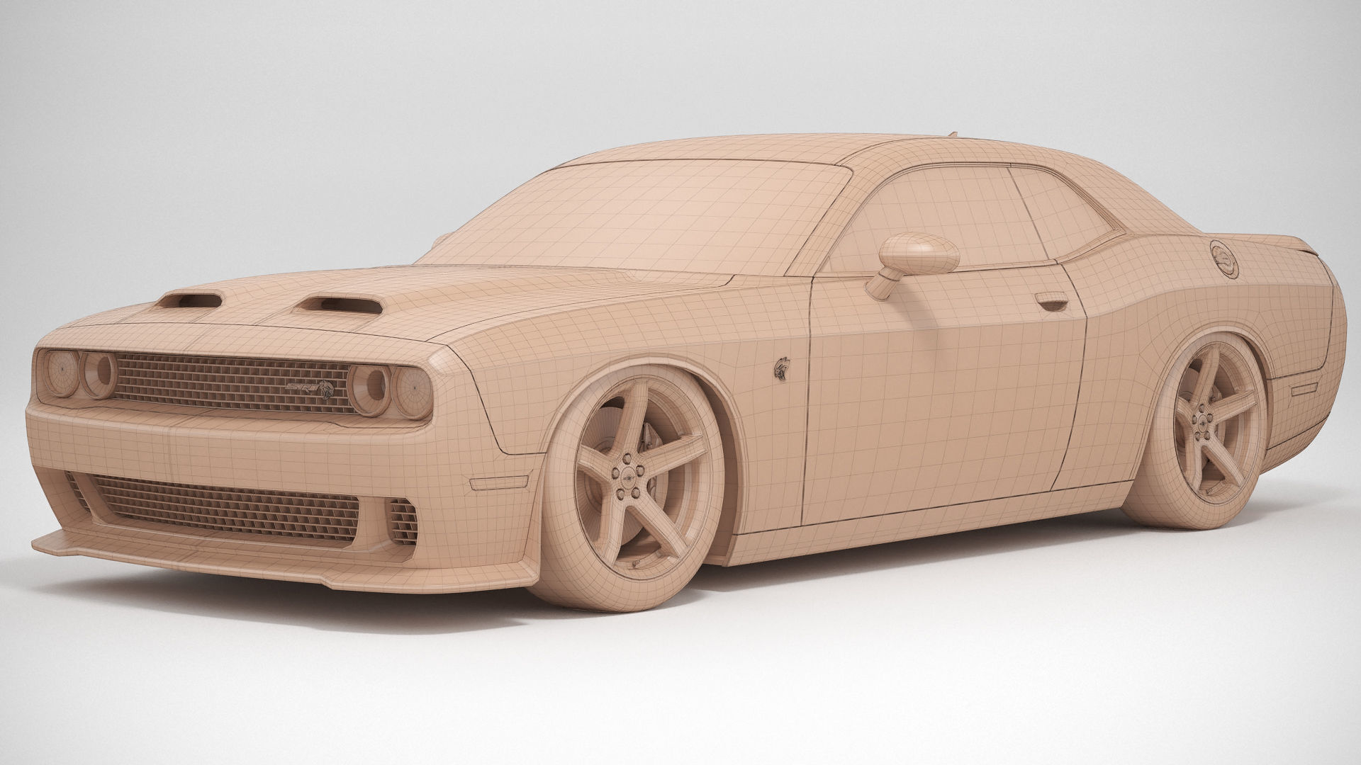 Dodge Challenger Hellcat 2022 Custom 3D model_19