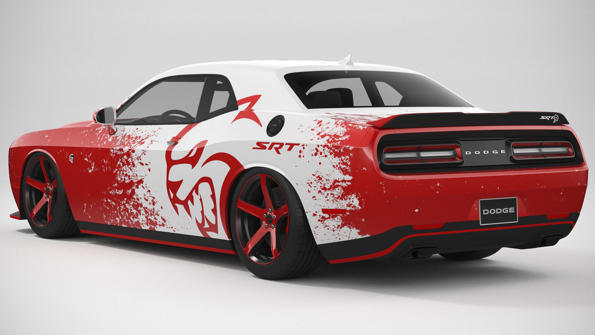 Dodge Challenger Hellcat 2022 Custom 3D model_3