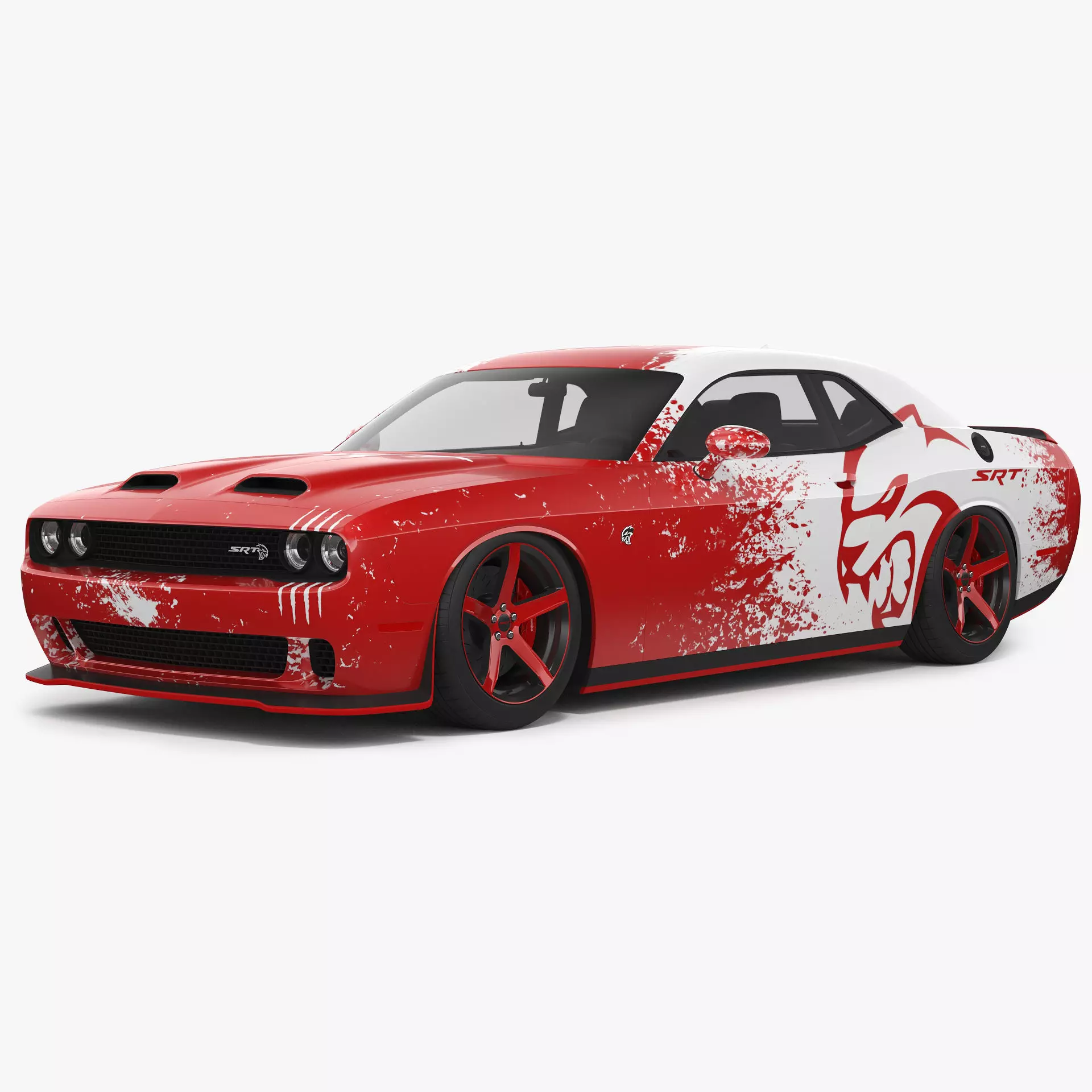 Dodge Challenger Hellcat 2022 Custom 3D model_0