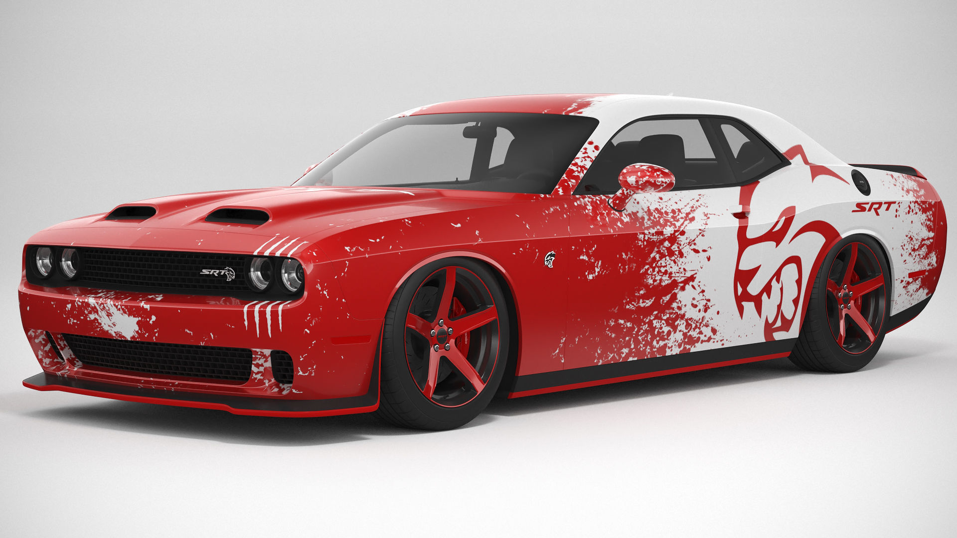 Dodge Challenger Hellcat 2022 Custom 3D model_1