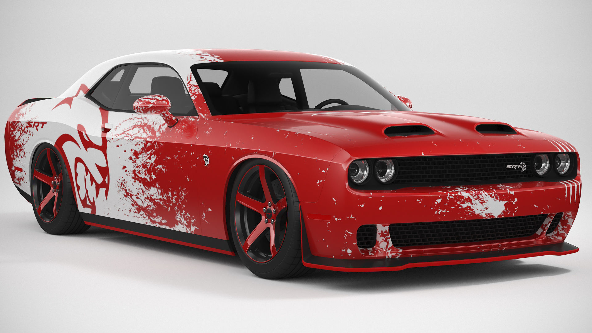 Dodge Challenger Hellcat 2022 Custom 3D model_5