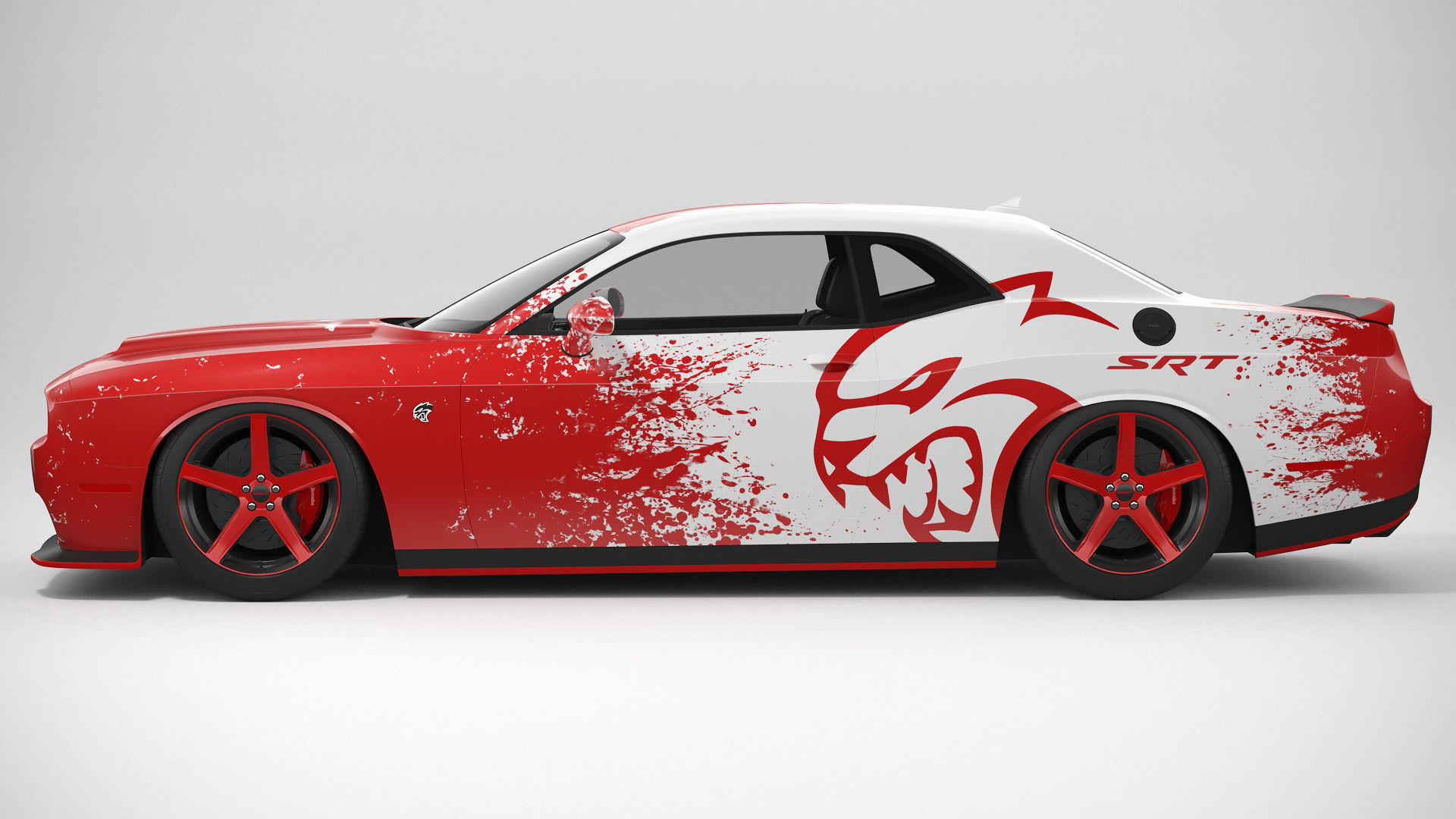 Dodge Challenger Hellcat 2022 Custom 3D model_2