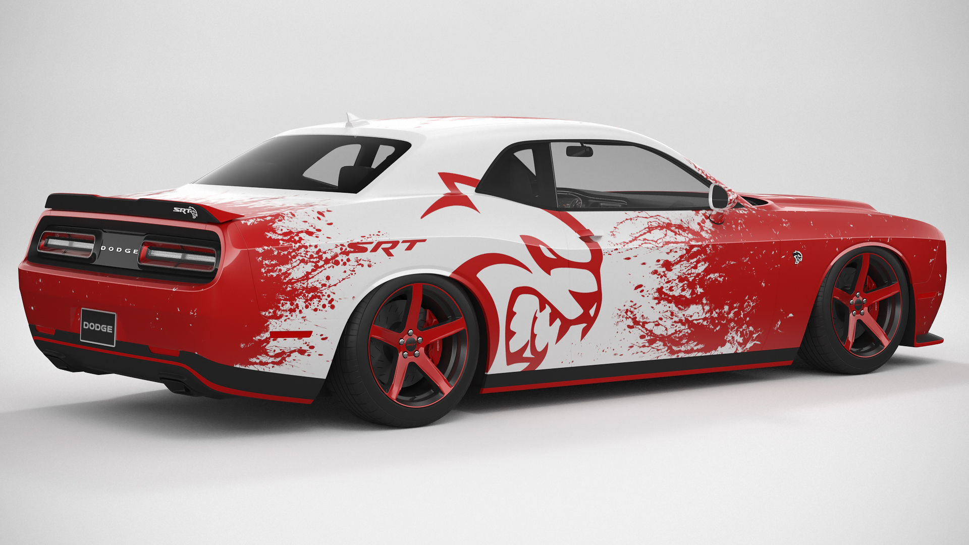 Dodge Challenger Hellcat 2022 Custom 3D model_13