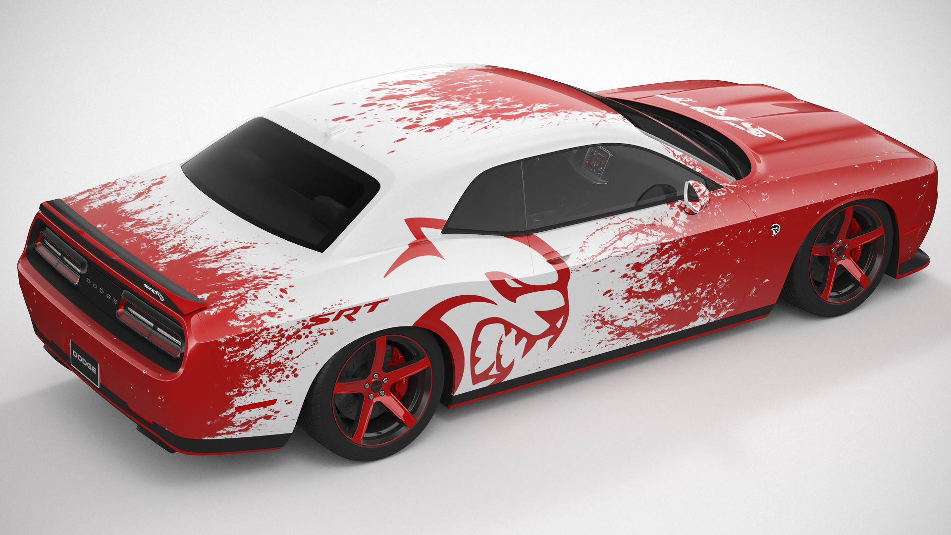 Dodge Challenger Hellcat 2022 Custom 3D model_4