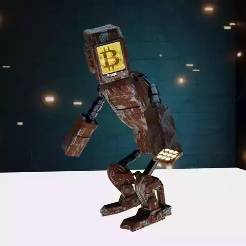 CREEPERBOT robot with bitcoin