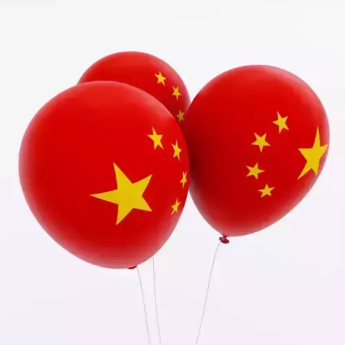 China country balloon low poly 3d model 