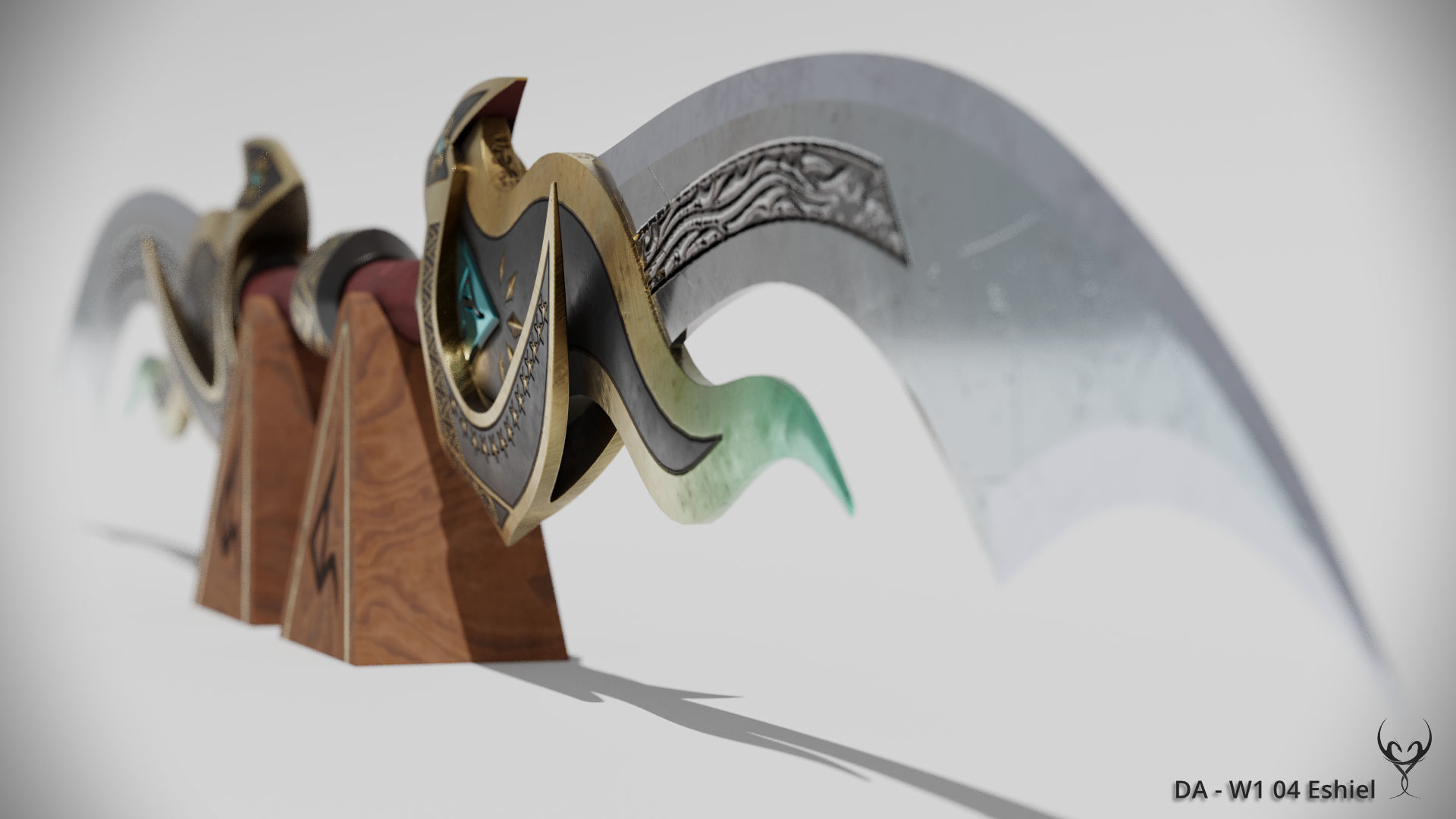 DA W1 04 Eshiel - Double Saber Low-poly 3D model_2