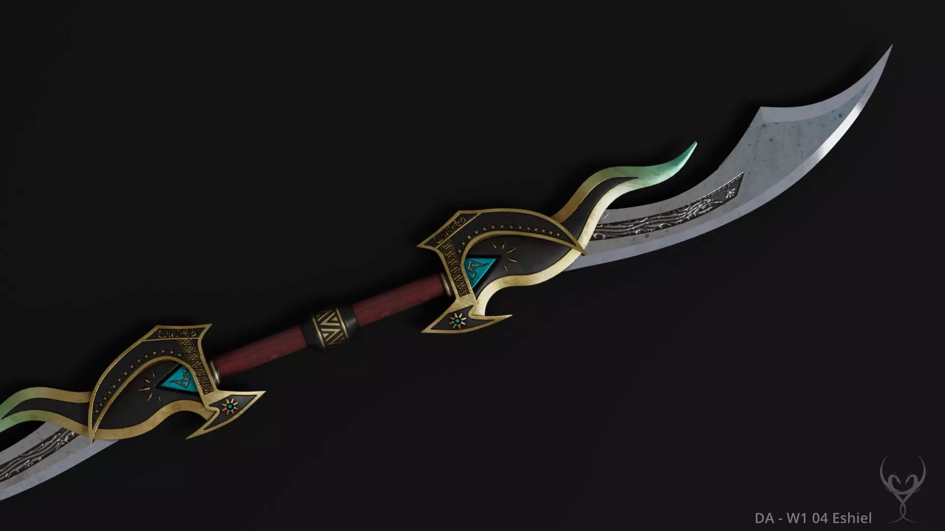 DA W1 04 Eshiel - Double Saber Low-poly 3D model_0