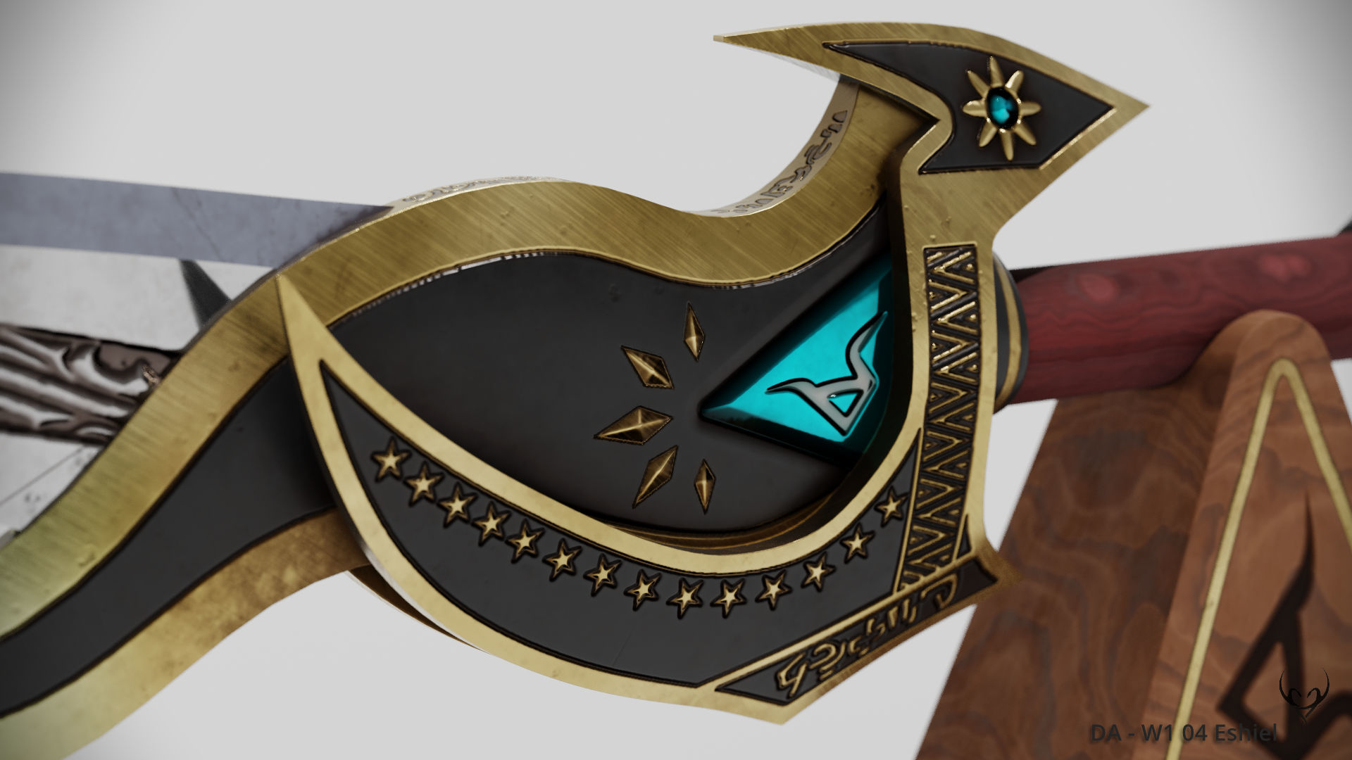 DA W1 04 Eshiel - Double Saber Low-poly 3D model_4