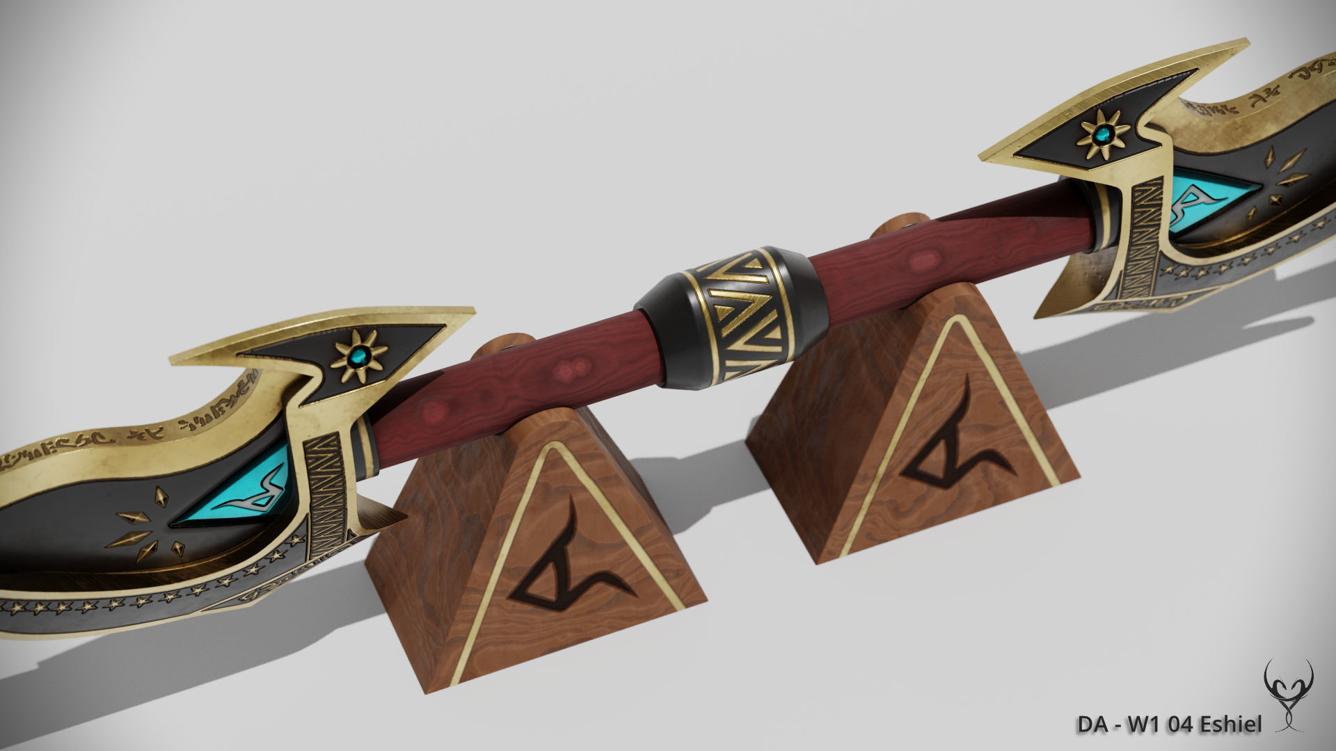 DA W1 04 Eshiel - Double Saber Low-poly 3D model_3