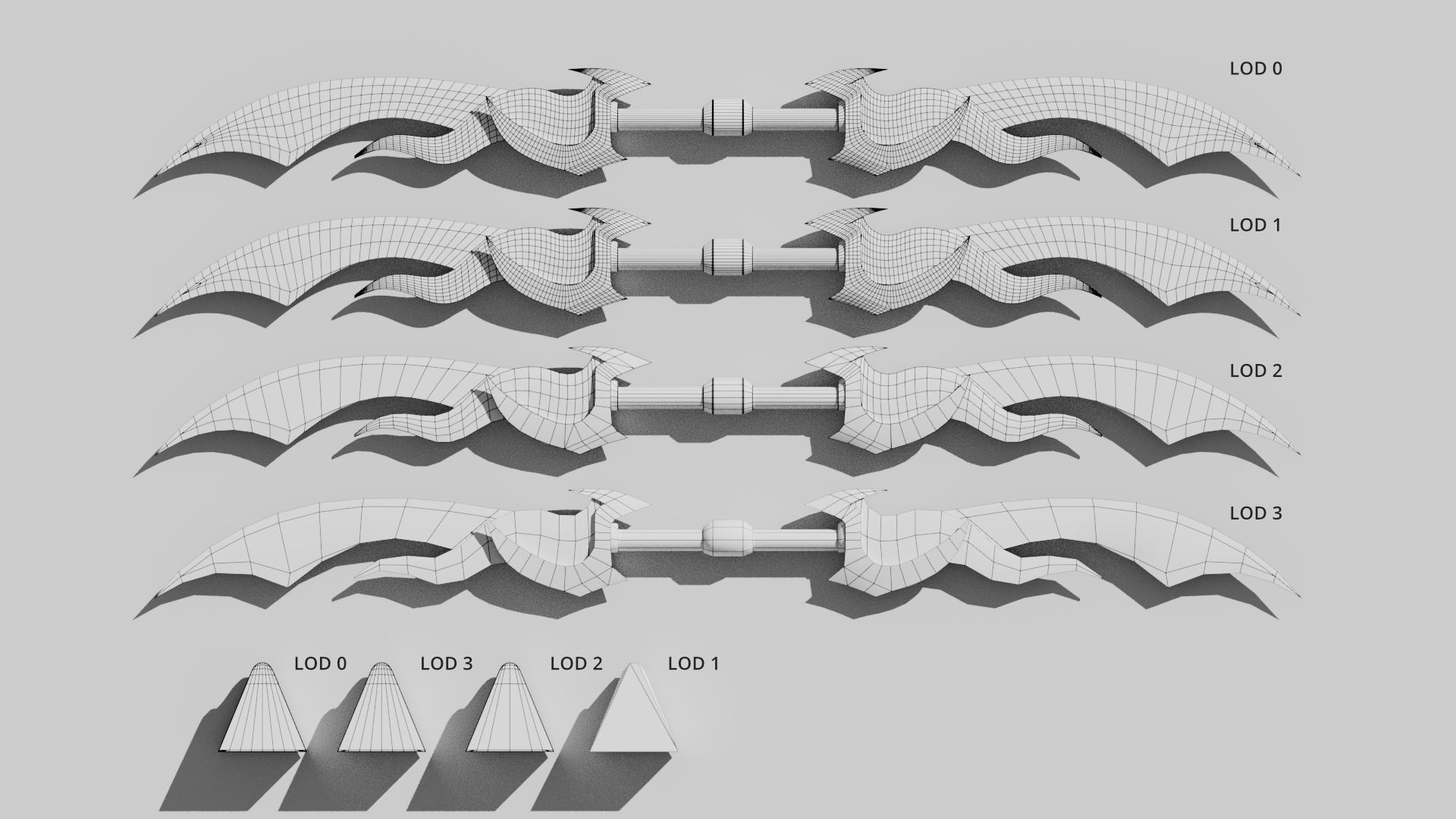 DA W1 04 Eshiel - Double Saber Low-poly 3D model_6