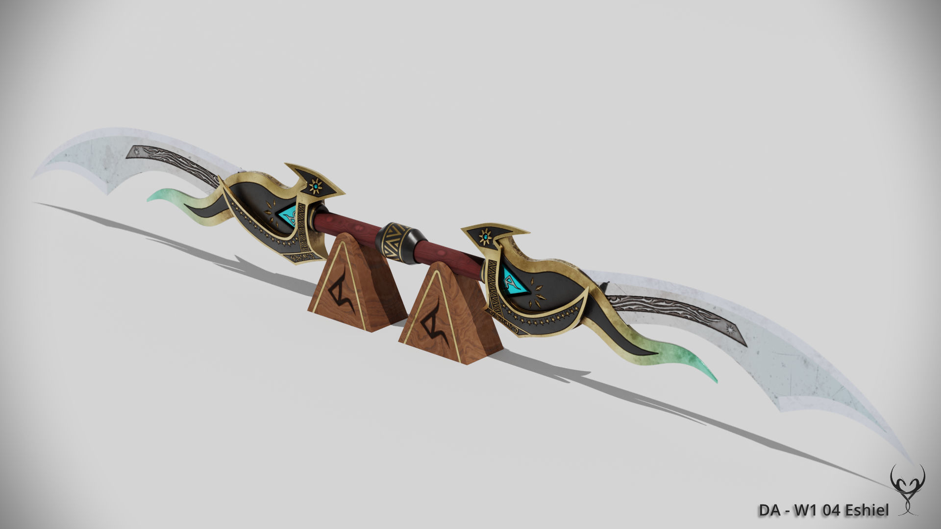 DA W1 04 Eshiel - Double Saber Low-poly 3D model_1