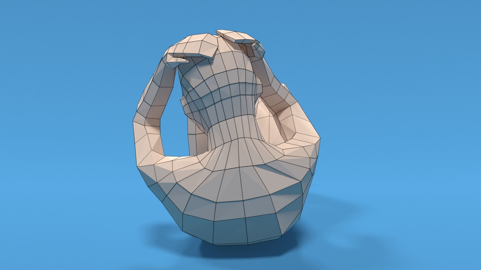 Low Poly Kid Bicycle Crunch Low-poly 3D model_12