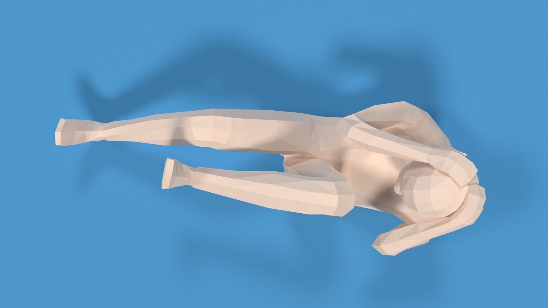 Low Poly Kid Bicycle Crunch Low-poly 3D model_8