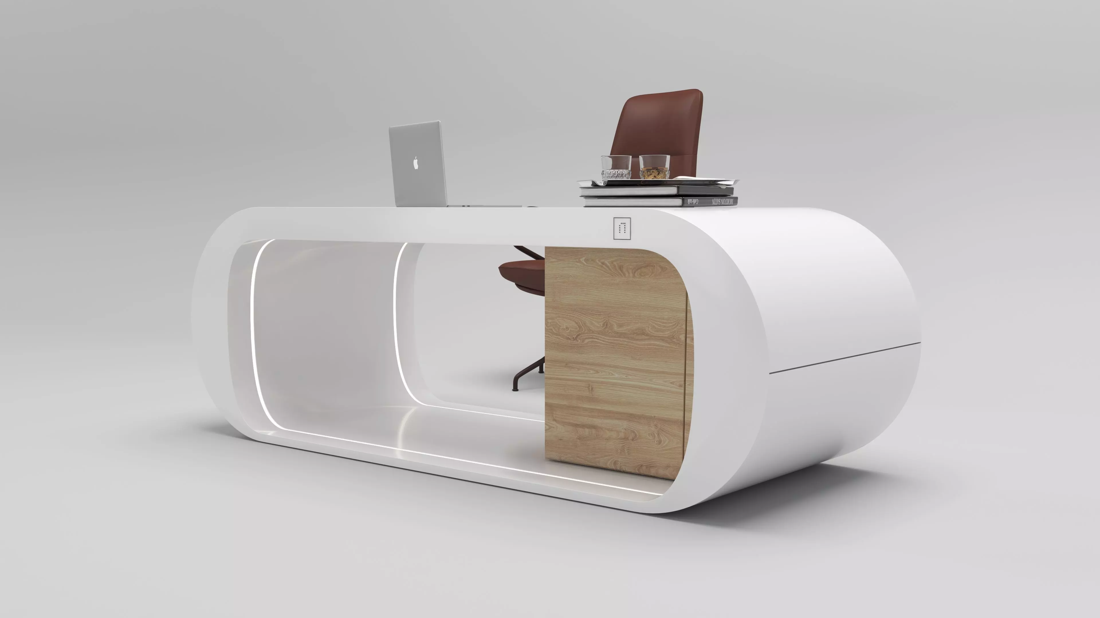 Office Desk Design  3D model_0
