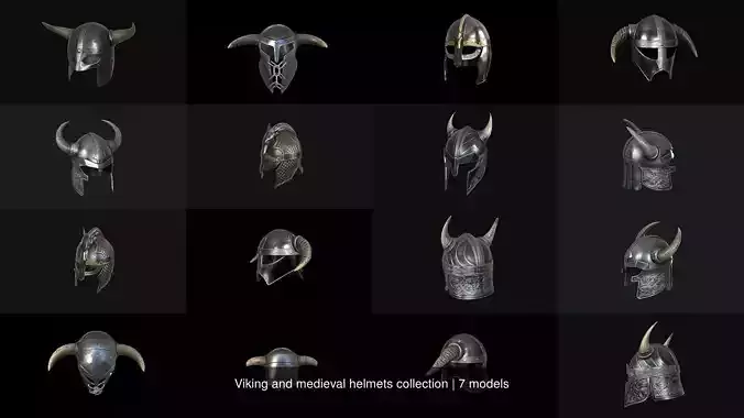 Viking and medieval helmets collection
