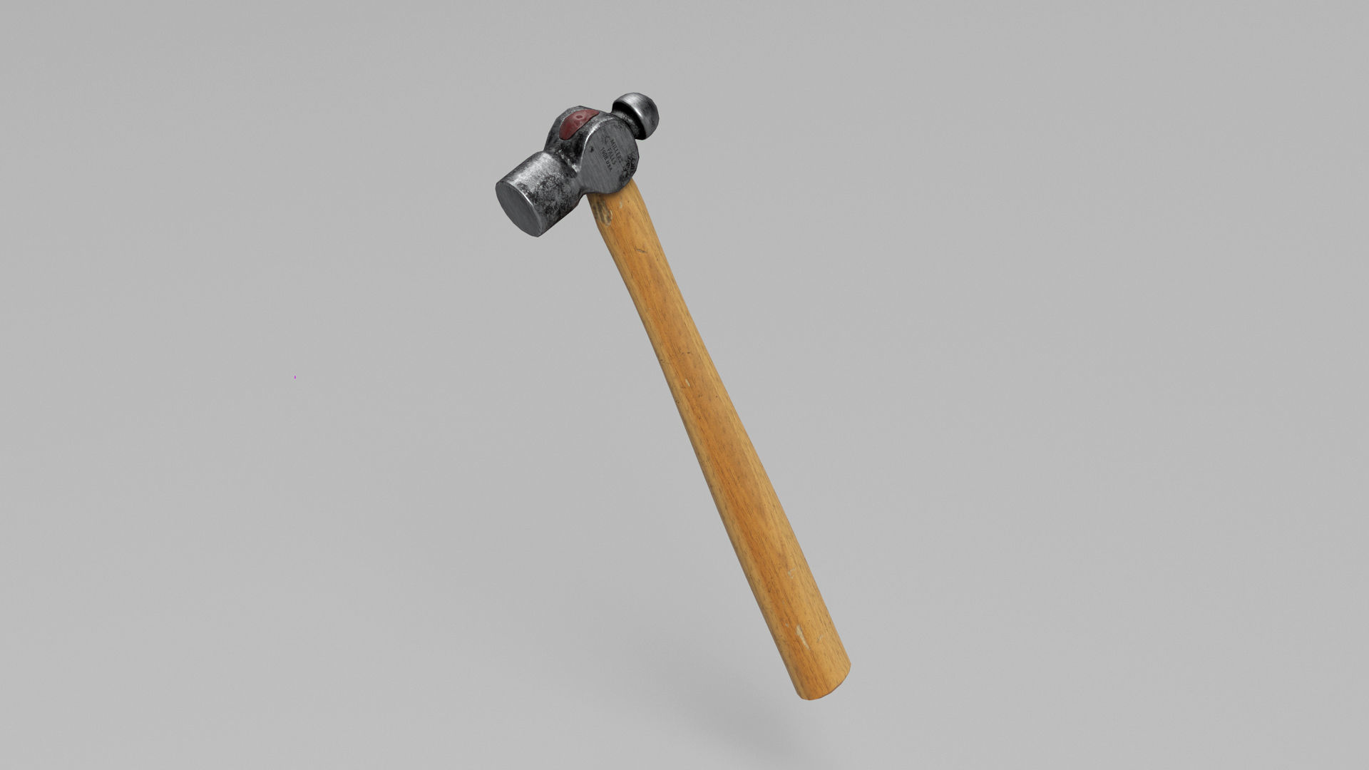Ball Peen Hammer Low-poly 3D model_5