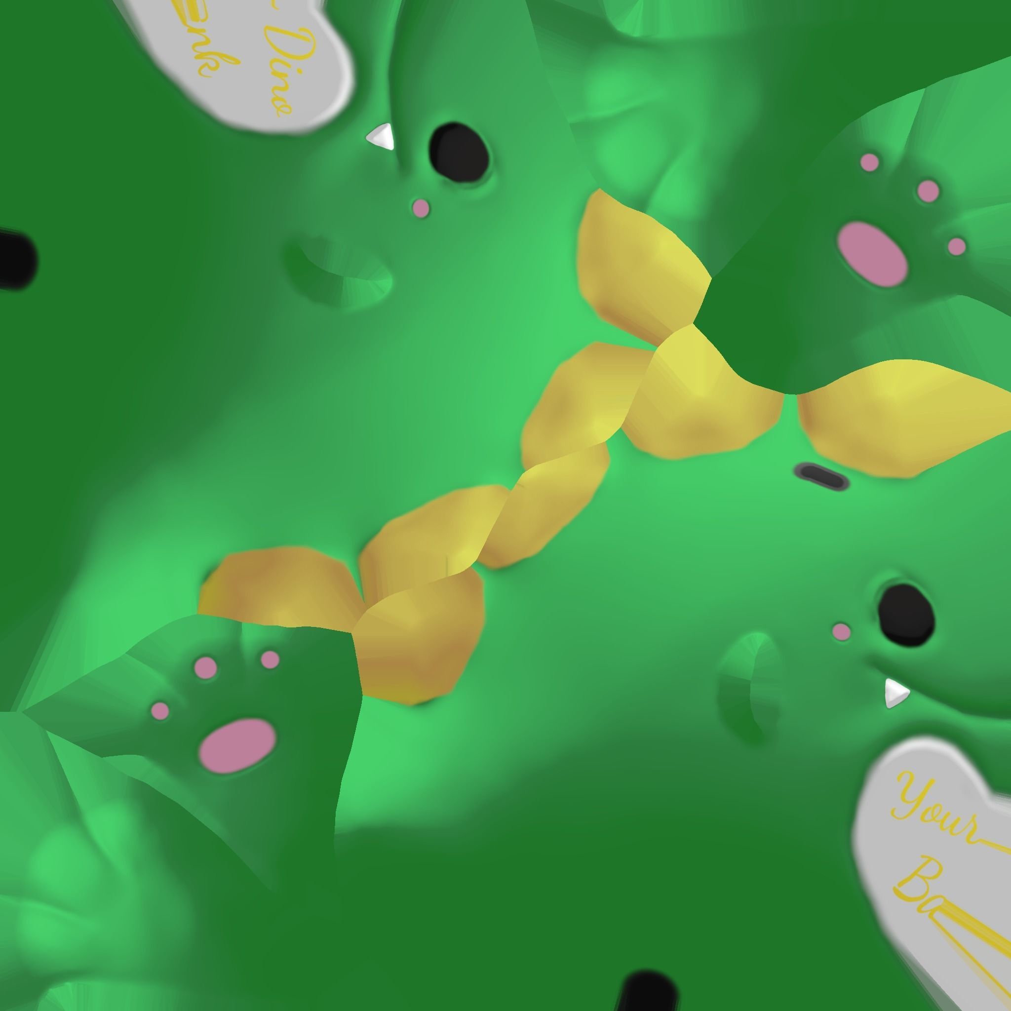 Dinosaur piggy bank LP Stylized Low-poly 3D model_18