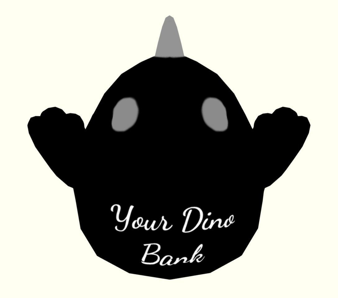 Dinosaur piggy bank LP Stylized Low-poly 3D model_6